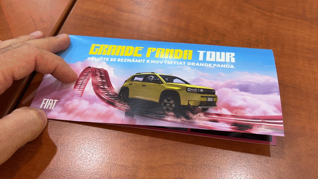 Výroba propagačních materiálů pro uvedení nového modelu Fiat Grande Panda