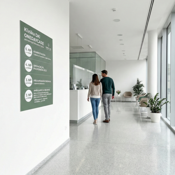 Kompletní vizuální identita a navigace pro kliniku One Day Care